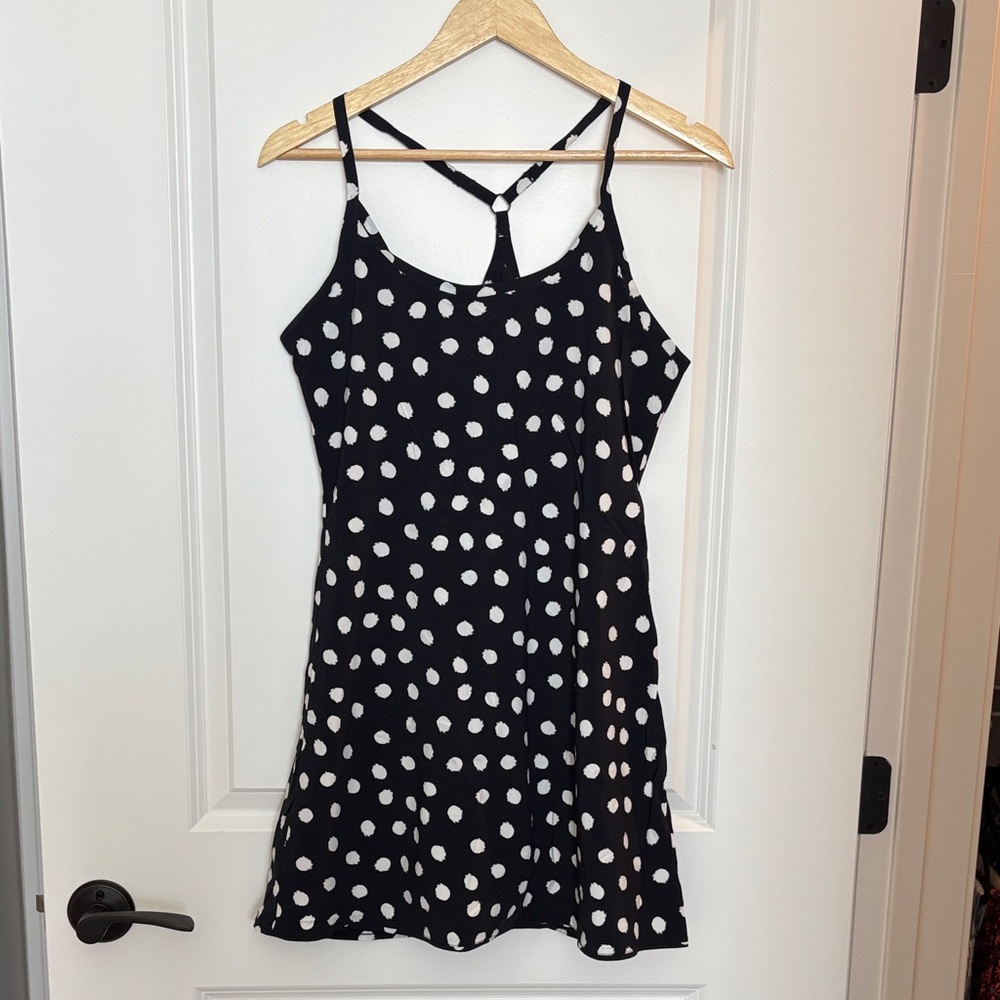 Black and White Polka Dot Exercise Dress Outdoor Voices